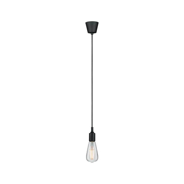 E27 7,5W LED Kolben Filament 2700K Dimmbar Klar, schwarze Retro-Pendellampe aus Vollglas