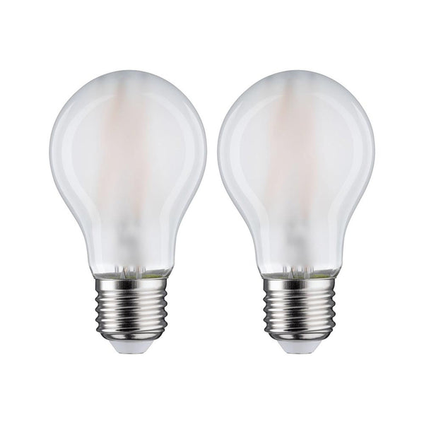 E27 7W LED Birne Filament 2700K mit mattiertem Glas und warmweißem Licht, 2er-Set