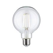 E27 7W LED Globe Filament Wärme-Dimmbar 1800-3000K Paulmann Leuchtmittel mit klarer Globe-Form und sichtbaren Filamenten
