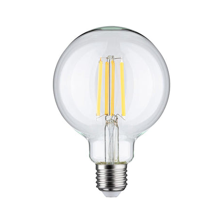 E27 7W LED Globe-filament-lamppu, lämminsävyinen ja himmennettävä 1800–3000K 