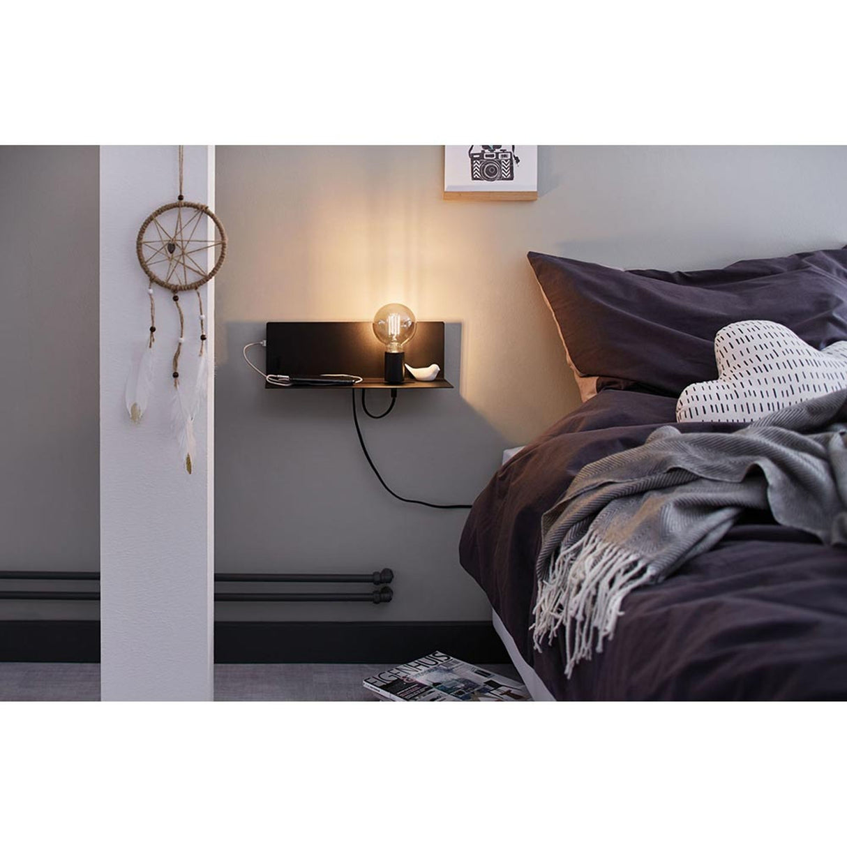 E27 8W LED Globe Dimmbar Rauchglas 1800K
