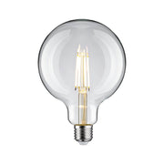 E27 9 LED Globe Filament 2700K Klar, klare LED-Filament-Globe-Lampe aus Vollglas mit warmweißem Licht