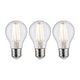 E27 9W Rundum LED Leuchtmittel 3er Bündel Filament 2700K Klar