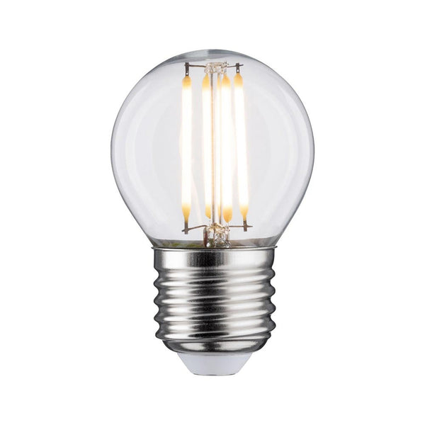 E27 LED 5W Tropfen 2700K Filament Klar Paulmann, warmweißes Filament-Leuchtmittel mit klarem Glas und kompaktem Tropfendesign