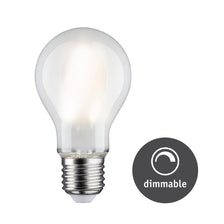 E27 LED 9W Birne Filament Matt 4000K Dimmbar, matte Vollglas-Glühbirne mit E27-Sockel