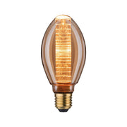 E27 LED B75 Ringmuster 200lm 1800K Goldfarben mit goldgelüstertem Kolben und dekorativem Ringmuster