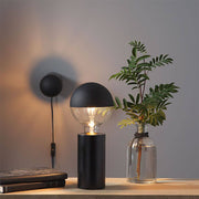 E27 LED Filament XXL 2600K 250lm Dimmbar, dekorative Globe-Lampe G125 mit klarer Glaskugel und schwarzer Kuppe