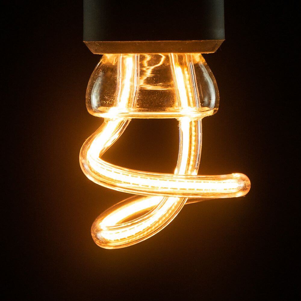 E27 LED Retro Art Line Extra Warmweiß 1900K Dimmbar mit kunstvoller Lichtskulptur