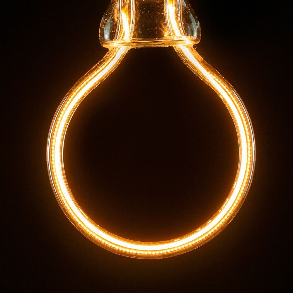 E27 LED Retro Art Line Extra Warmweiß 1900K Dimmbar - kunstvolle LED-Lampe in einzigartiger Form mit warmem Licht.