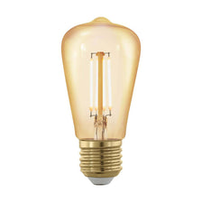 E27 LED ST48 Filament Glühbirne Bernsteinfarben extra warmweiß 1700K 4W Frontansicht
