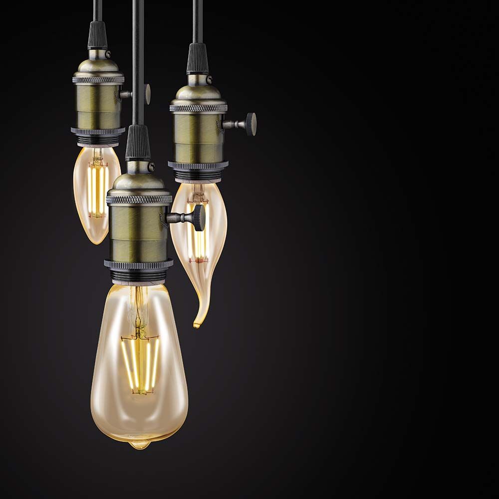 E27 LED Retro Kolben Extra Warmweiß 2200K 270lm 4W