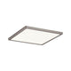 EBL Set Panel Areo eckig IP23 LED 1x12W 3000K Nickel-Matt in quadratischem Design mit mattem Nickelrahmen.