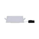 EBL Set Panel Areo eckig IP23 LED 1x12W 3000K 180x180mm Weiß mit Zuleitung und Befestigungsmaterial