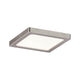 LED Panel Areo eckig 1x5W 3000K 80x80mm Nickel-Matt, quadratische Deckenleuchte mit matter Nickel-Oberfläche.