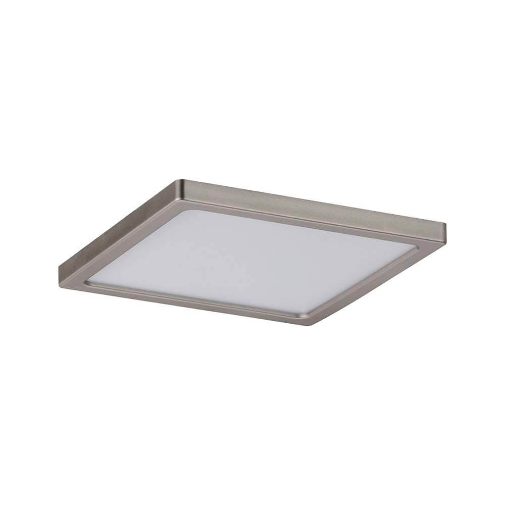 EBL Set Panel Areo eckig IP23 LED 1x8W 3000K 120x120mm Nickel-Matt, quadratische LED-Deckenleuchte in Nickel-Matt.