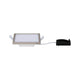 EBL Set Panel Areo eckig IP23 LED 1x8W 3000K 120x120mm Nickel-Matt auf weißem Hintergrund