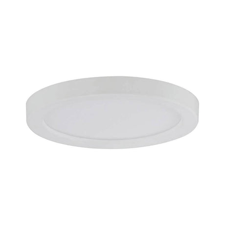 EBL Set Panel Areo rond IP23 LED 1x5W 3000K 80mm blanc, panneau rond LED avec bord fin et éclairage homogène.