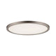 EBL Set Panel Areo rund dim IP44 1x12W 3000K 180mm Nickel-Matt - runde LED Deckenleuchte mit matt nickerfarbener Umrandung.