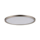 EBL Set Panel Areo rund dim IP44 1x12W 3000K 180mm Nickel-Matt LED Einbaupanel mit nickel-mattem Rand.