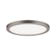 EBL Set Panel Areo rund dim IP44 1x8W 3000K 120mm Nickel-Matt in matt nickel Präsentation als Deckenleuchte.