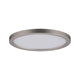EBL Set Panel Areo rund dim IP44 1x8W 3000K 120mm Nickel-Matt LED Einbaupanel mit mattem nickel-farbenem Gehäuse.