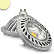 GU10 ES111 HighPower LED Leuchtmittel 75° 1050lm 2700K, warmweißes 13-Watt LED-Leuchtmittel in Silber für GU10-Fassung