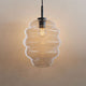 s.luce Lámpara colgante de cristal Echos suspensión 150cm negro