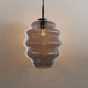s.luce Lámpara colgante de cristal Echos suspensión 150cm negro