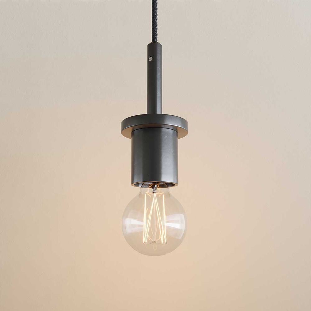 s.luce Lámpara colgante de cristal Echos suspensión 150cm negro