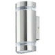 Edelstahl-Außenleuchte Focus IP44 Edelstahl mit modernem Design und seitlichem Lichtschlitz.