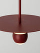 Edem LED Pendelleuchte Ø 30cm 3000K in rot mit minimalistischem Design und weichem Licht.