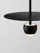 Edem LED Pendelleuchte Ø 30cm 3000K in modernem Design mit schwarzem Finish und runder Abdeckung.