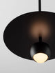 Einblick in die Edem LED Pendelleuchte Ø 30cm 3000K mit modernem Design und attraktiver schwarzer Oberfläche.
