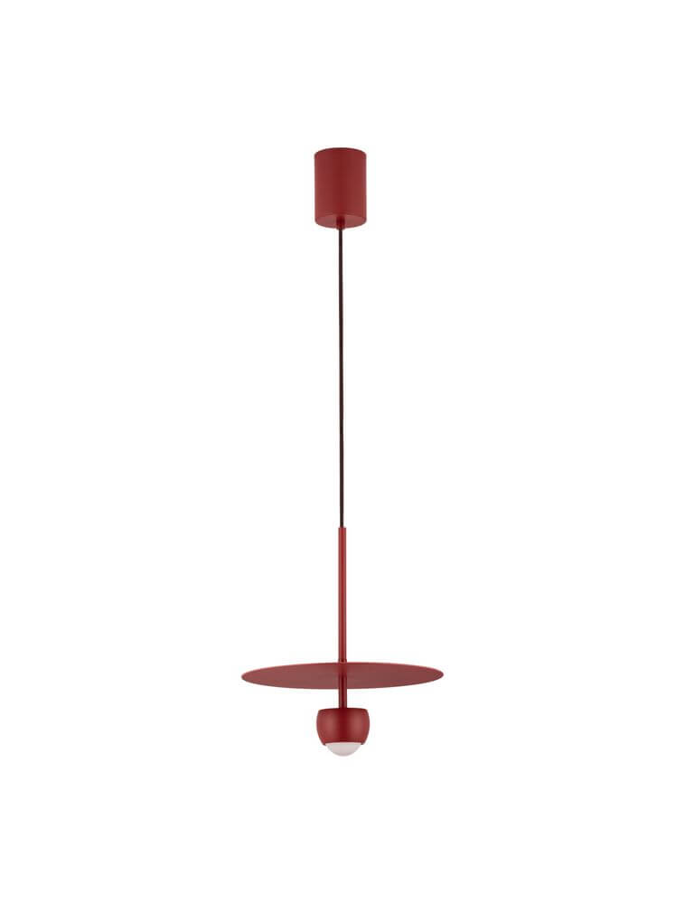 Edem LED Pendelleuchte Ø 30cm 3000K in intensivem Rot, modernes Design für Esszimmer und Wohnbereich.