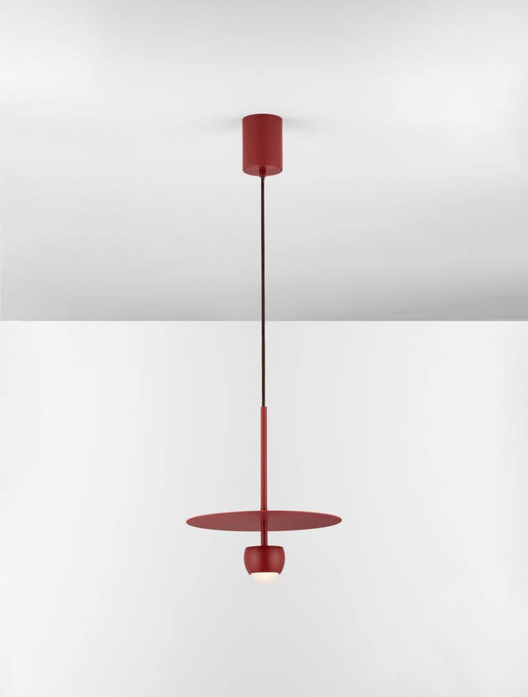 Edem LED Pendelleuchte Ø 30cm 3000K in Rot für modernes Wohndesign.