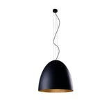 Hängeleuchte Egg M Ø 39cm Schwarz, Goldfarben