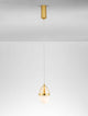 Egna Pendelleuchte Oval 3000K Gold mit elegantem Design aus Opalglas und goldenen Details.