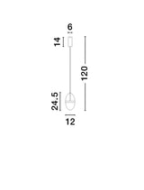 Egna pendant lamp oval 3000k gold