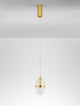 Egna Pendelleuchte Oval 3000K Gold mit elegantem Opalglas und goldenen Details.