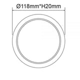 Recessed LED panel Ø 12cm Flex 8W cutout 5-10cm warm white