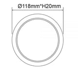 Pannello LED di installazione Ø 12 cm Flex da 8W da 8W 5-10 cm Bianco neutro