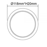 Einbau LED-Panel Ø 12cm Flex Dimmbar 8W Ausschnitt 5-10cm Neutralweiß