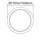 Einbau LED-Panel Ø 17,5cm Flex Dimmbar 15W Neutralweiß Zeichnung mit Durchmesser 175mm und Höhe 20mm.