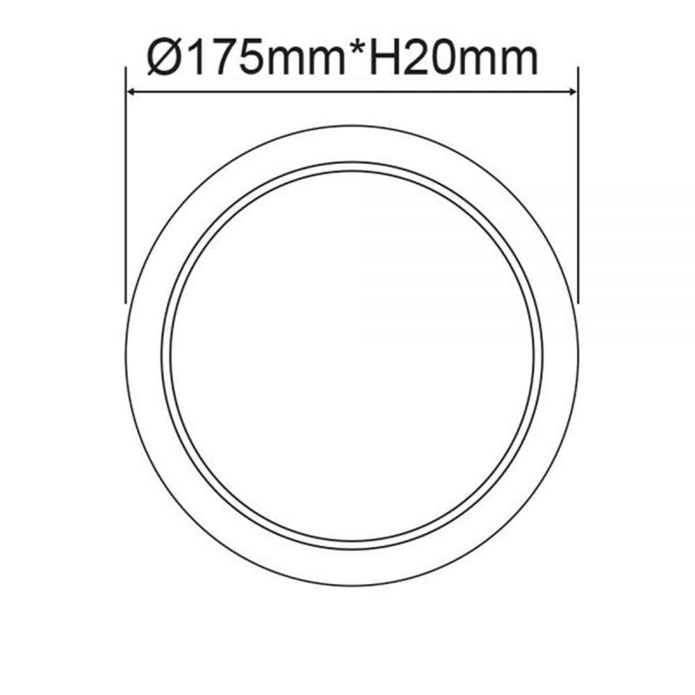 Einbau LED-Panel Ø 17,5cm Flex 15W Ausschnitt 5-16cm Warmweiß  Pro-Light   