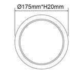 Einbau LED-Panel Ø 17,5cm Flex 15W Ausschnitt 5-16cm Warmweiß  Pro-Light   