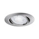 Einbauleuchte Base 10er Basis-Set Schwenkbar Ø 9cm Metall mit gebürstetem Eisen und schwenkbarem Spot.