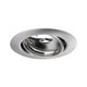 Einbauleuchte Base 10er Basis-Set Schwenkbar Ø 9cm Metall in gebürstetem Eisen, ideal für Neuinstallationen und Austausch.