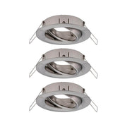 Anneaux d’encastrement Choose 3er base Set métal brossé en fer brossé pour des combinaisons d’éclairage personnalisées.