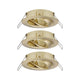 Einbauringe Choose 3er Basis-Set Schwenkbar Messing - Set aus 3 schwenkbaren Einbauringen in gebürstetem Messing.
