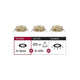 Einbauringe Choose 3er Basis-Set Schwenkbar Messing mit 3x Spots und 3x LEDs Informationen.